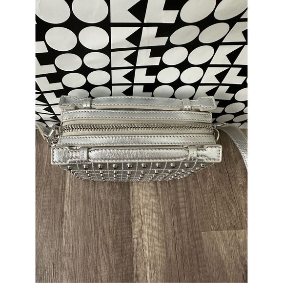 TOD'S Don Studded Metallic Leather Crossbody Bag $2145 - Picture 8 of 15